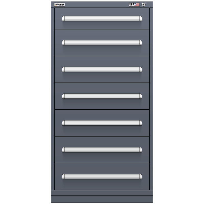 Vidmar Drawer Cabinet, 7 Drawer, 30" W 27.8" D 59" H (SCU3189AL)
