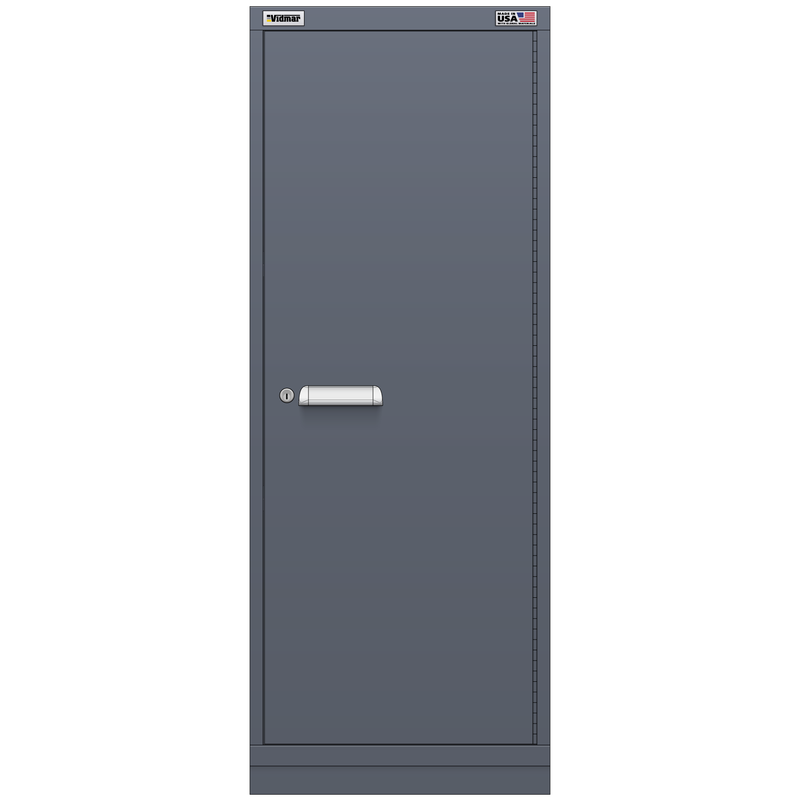 Vidmar Shelf Cabinet, 3 Shelf, w/ Hinged Door, 22.5" W 27.8" D 59" H (SVD34R/L2AL)