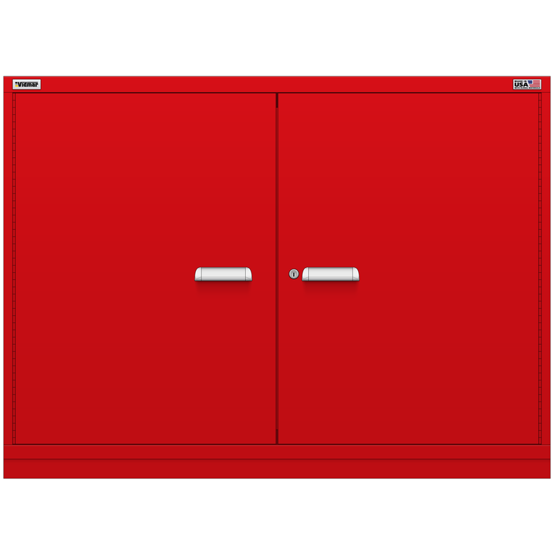 Vidmar Shelf Cabinet, 2 Shelf, w/ Hinged Doors, 60" W 27.8" D 44" H (DWD2451AL)