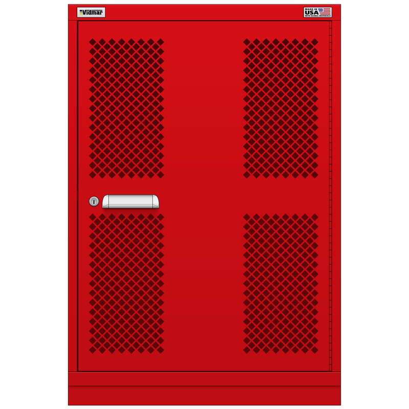 Vidmar Shelf Cabinet, 2 Shelf, w/ Hinged Mesh Door, 22.5" W 27.8" D 44" H (SVEMD24R/L1AL)