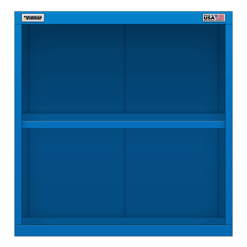 Vidmar Overhead Shelf Cabinet, 2 Shelf, 30" W 27.8" D 31" H (OS175X1A)