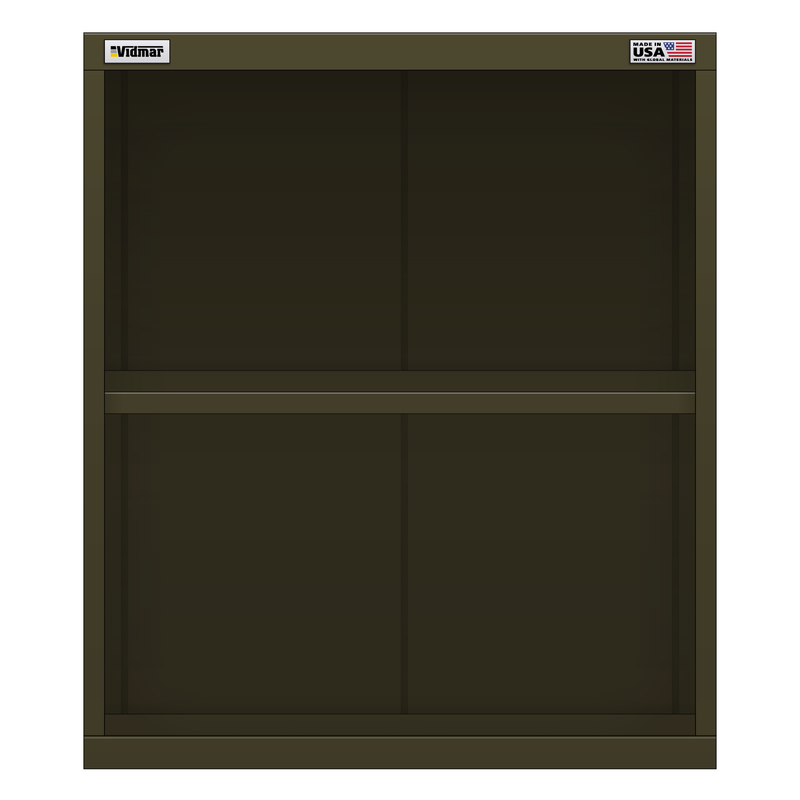 Vidmar Overhead Shelf Cabinet, 2 Shelf, 30" W 27.8" D 34.9" H (OS200X1A)
