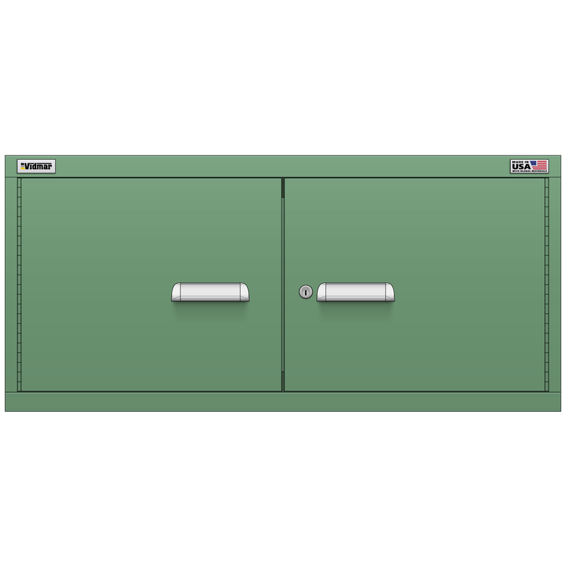 Vidmar Stacking Overhead Shelf Cabinet, 2 Shelf, w/ Hinged Doors, 45" W 27.8" D 20.8" H (XWOD1101AL)