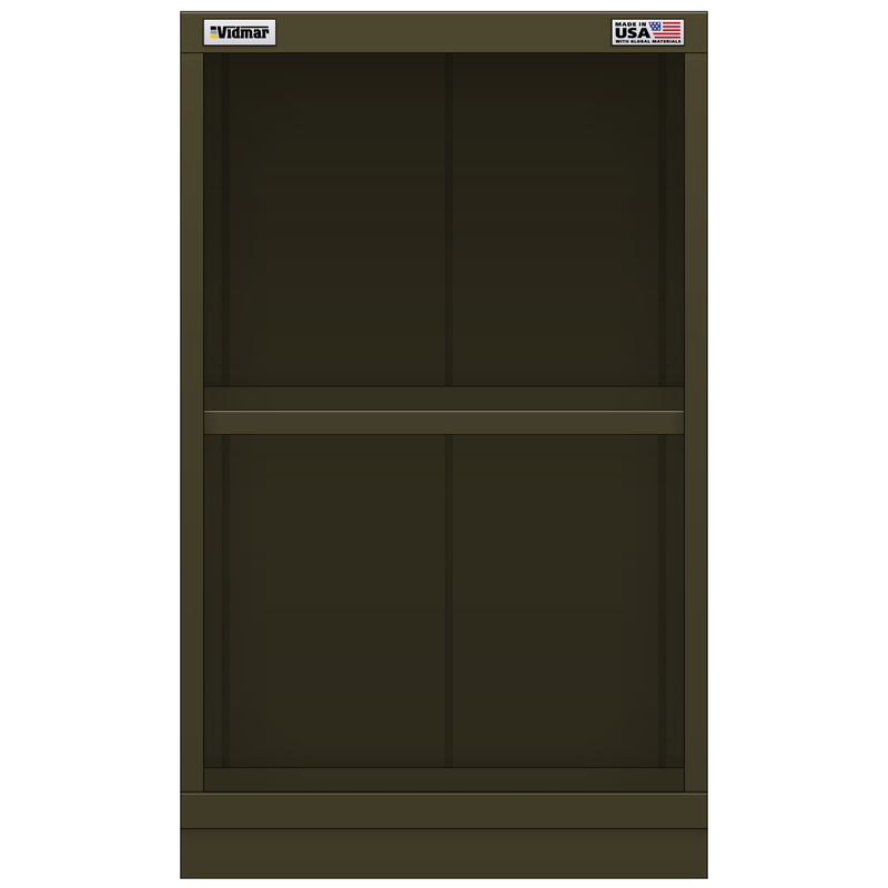 Vidmar Shelf Cabinet, 2 Shelf, 22.5" W 21.4" D 37" H (SLS2001A)