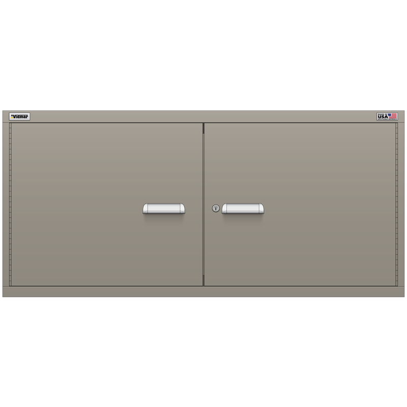 Vidmar Stacking Overhead Shelf Cabinet, 2 Shelf, w/ Hinged Doors, 60" W 27.8" D 27.8" H (DWOD1551AL)