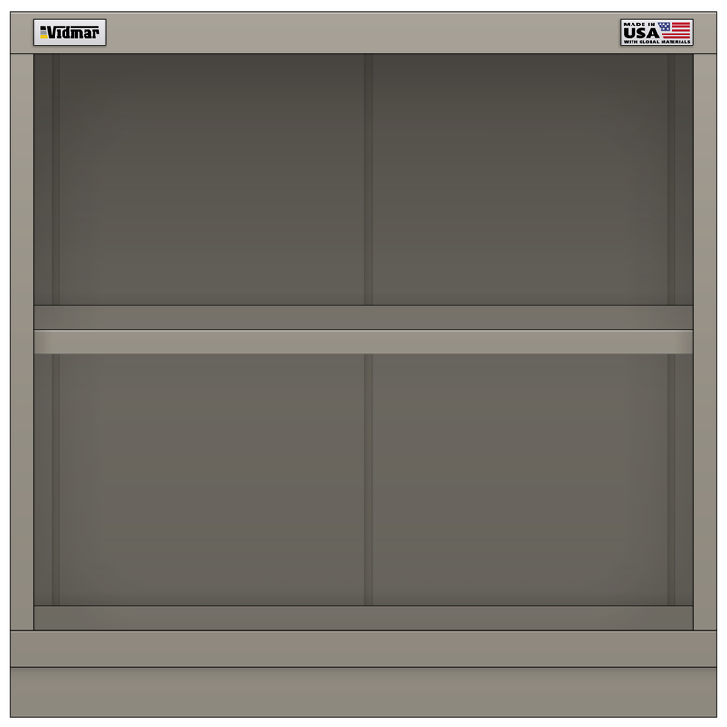 Vidmar Shelf Cabinet, 2 Shelf, 30" W 21.4" D 30" H (LWS1551A)