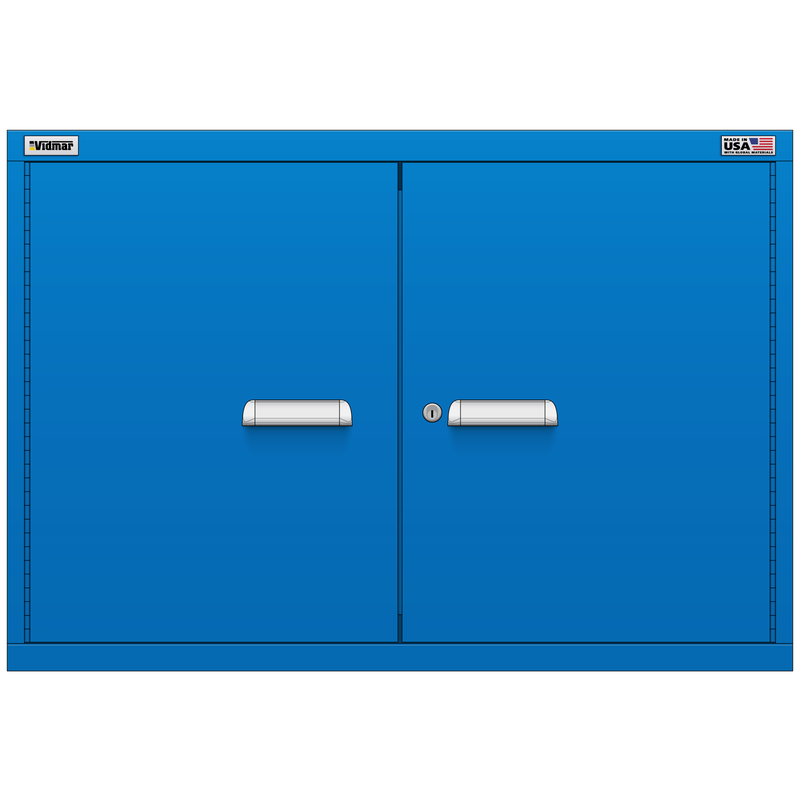 Vidmar Stacking Overhead Shelf Cabinet, 2 Shelf, w/ Hinged Doors, 45" W 27.8" D 31" H (XWOD1751AL)