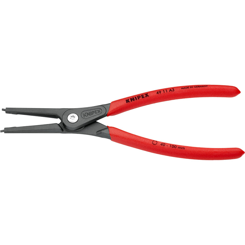 KNIPEX Precision Circlip Pliers, External 40–100mm, Straight (49 11 A3)