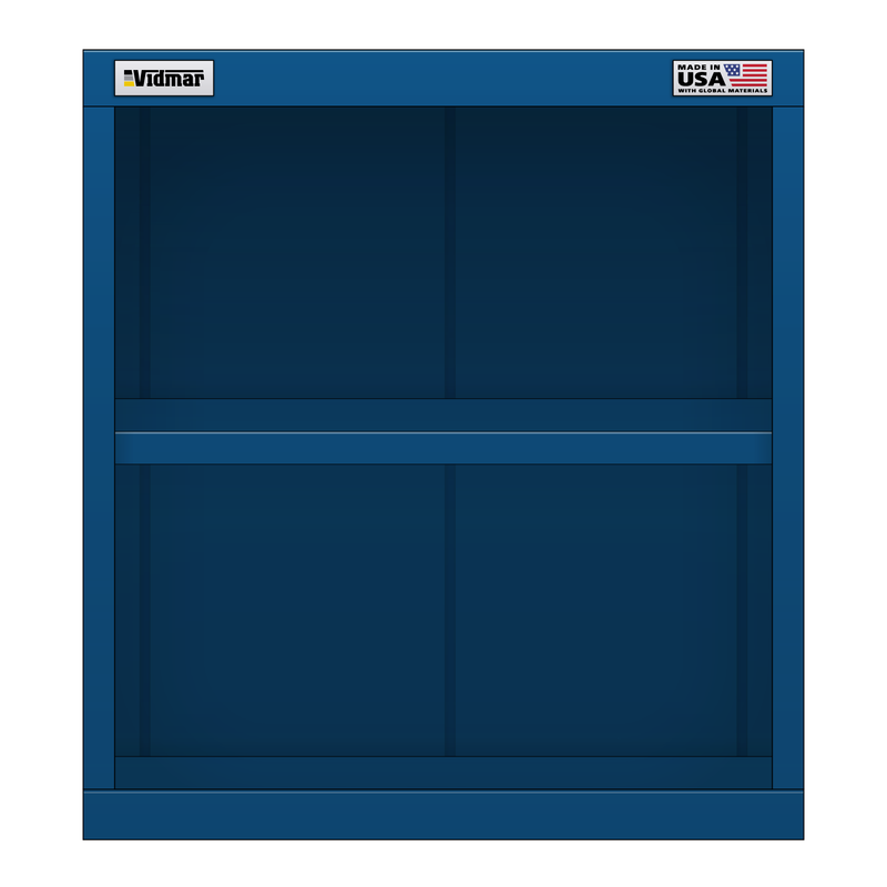 Vidmar Stacking Overhead Shelf Cabinet, 2 Shelf, 22.5" W 27.8" D 24.7" H (SVO1351A)
