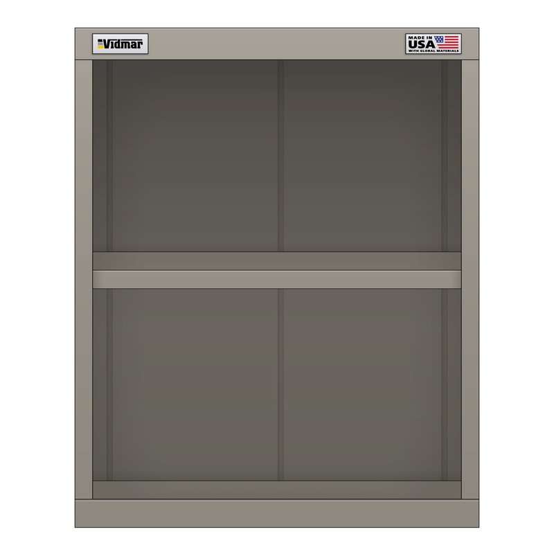Vidmar Stacking Overhead Shelf Cabinet, 2 Shelf, 22.5" W 27.8" D 27.8" H (SVO1551A)