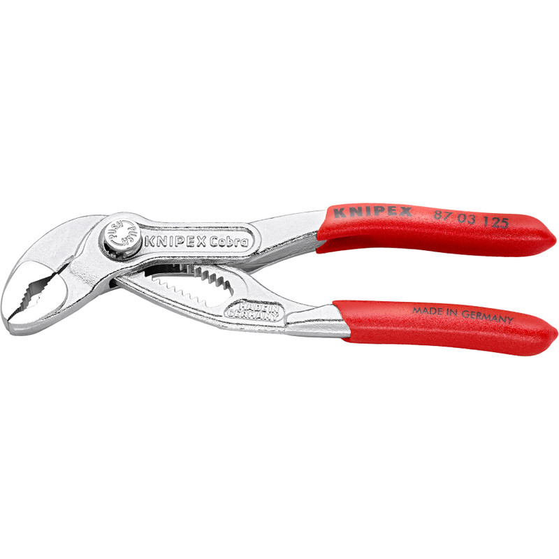 KNIPEX Cobra® Pliers, Chrome, Mini 5" (87 03 125)