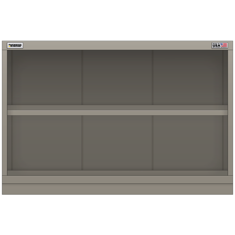 Vidmar Shelf Cabinet, 2 Shelf, 45" W 21.4" D 30" H (XLS1551A)
