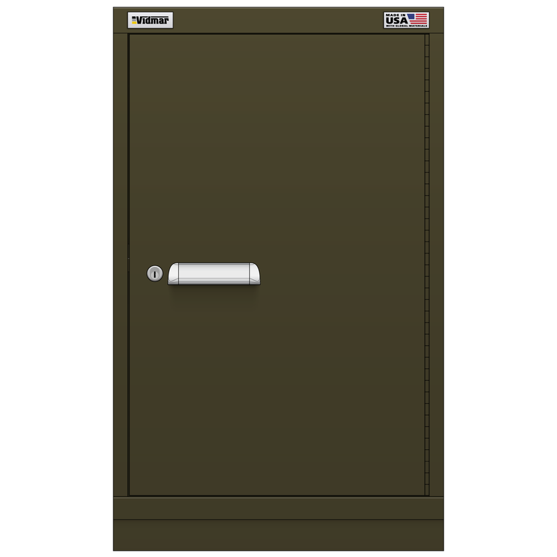 Vidmar Shelf Cabinet, 2 Shelf, w/ Hinged Door, 22.5" W 21.4" D 37" H (SLD20R/L1AL)