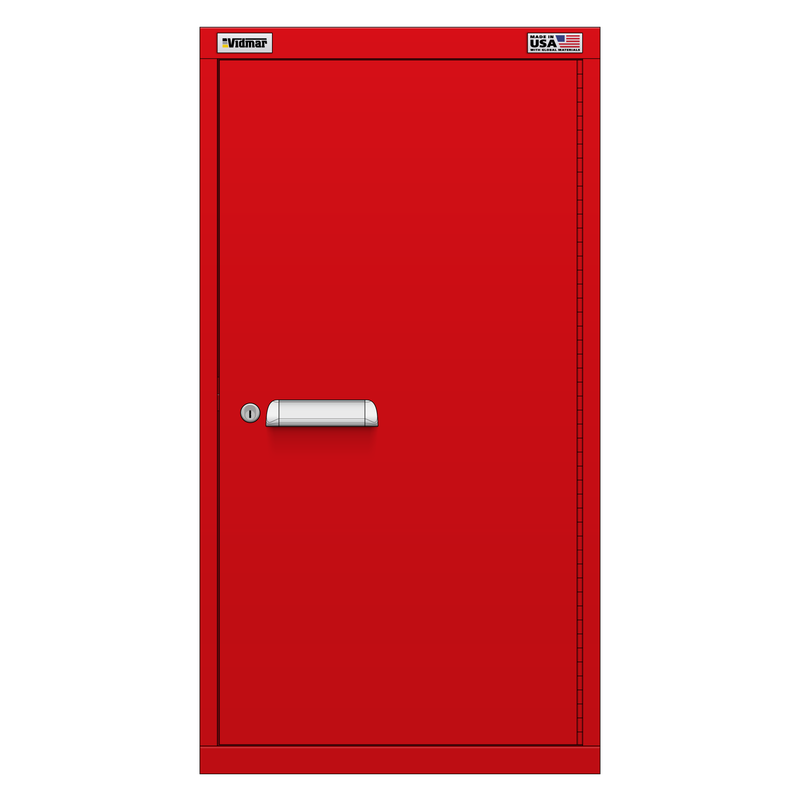 Vidmar Overhead Shelf Cabinet, 2 Shelf, w/ Hinged Door, 22.5" W 27.8" D 42" H (SVOD24R/L1AL)