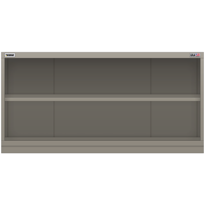 Vidmar Shelf Cabinet, Shallow, 2 Shelf, 60" W 21.4" D 30" H (DLS1551A)