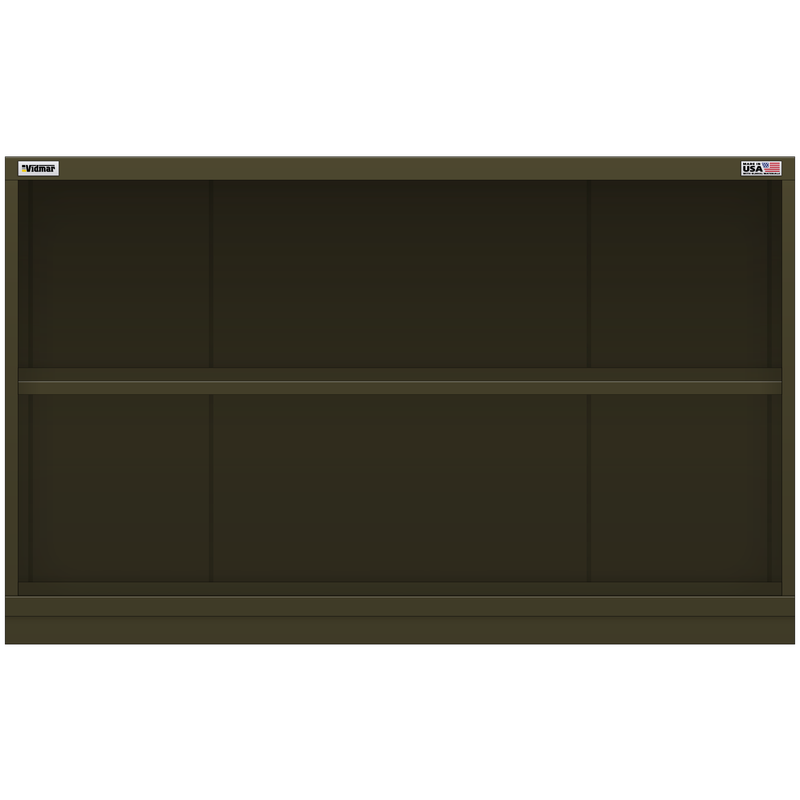 Vidmar Shelf Cabinet, Shallow, 2 Shelf, 60" W 21.4" D 37" H (DLS2001A)
