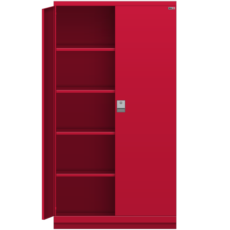 LISTA Tall Shelf Cabinet, 5 Shelf, w/ Hinged Doors, 40.3" W 29.5" D 74.8" H (TC01-1750HW-00/DHD)