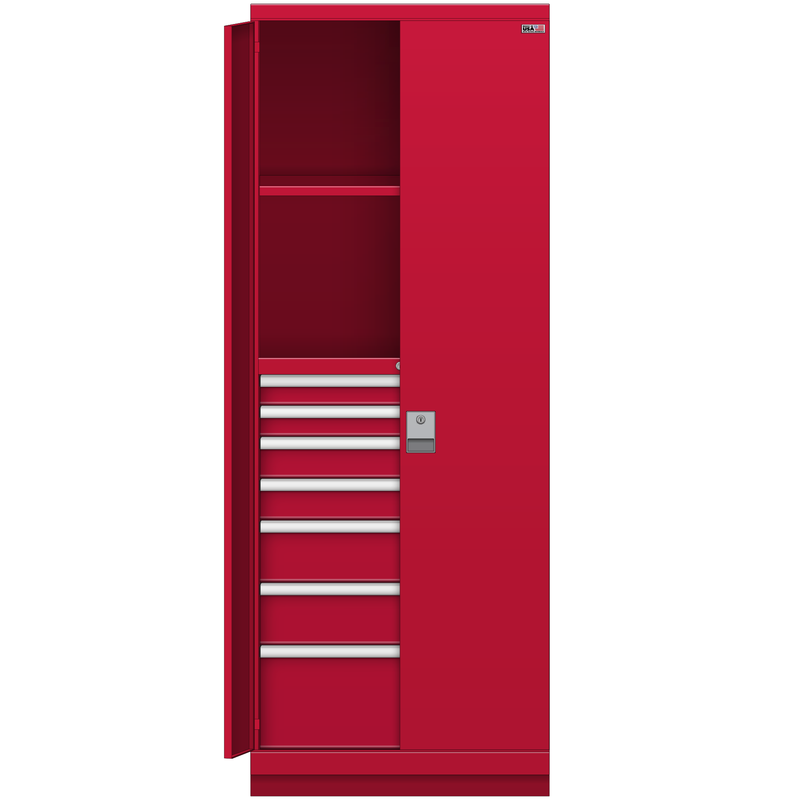 LISTA Tall Combination Cabinet, 7 Drawer, w/ Hinged Doors, 28.2" W 29.5" D 74.8" H (TC02-1750SC-03/DHD)