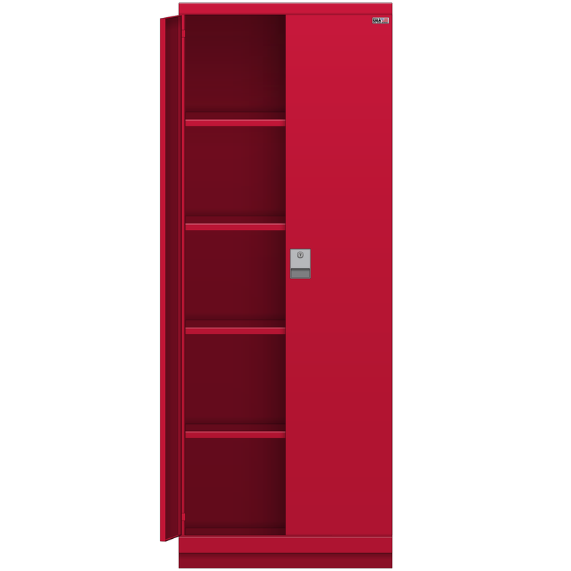 LISTA Tall Shelf Cabinet, 5 Shelf, w/ Hinged Doors, 28.2" W 29.5" D 74.8" H (TC01-1750SC-00/DHD)