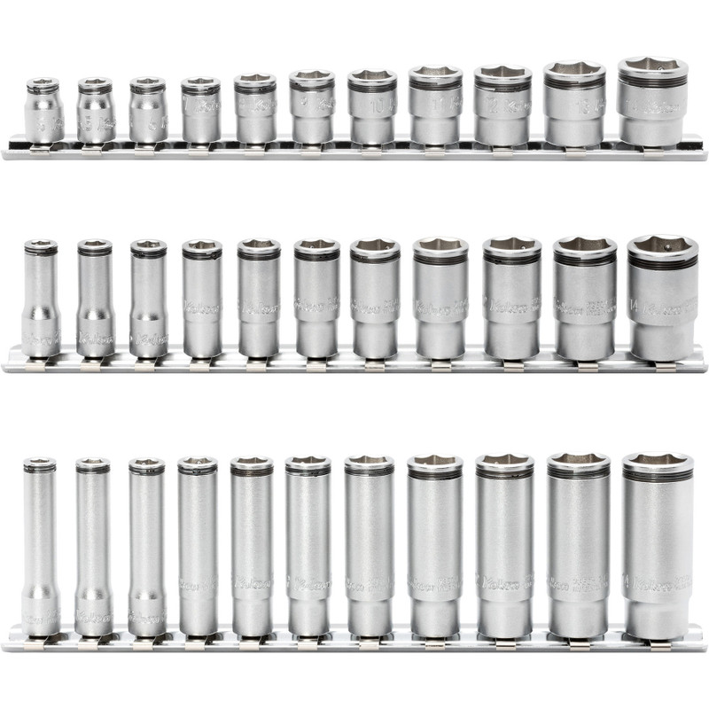 Ko-ken 1/4" Socket Master Set, 6-Point Nut Grip®, 33 pcs (KB-RS250M/3)