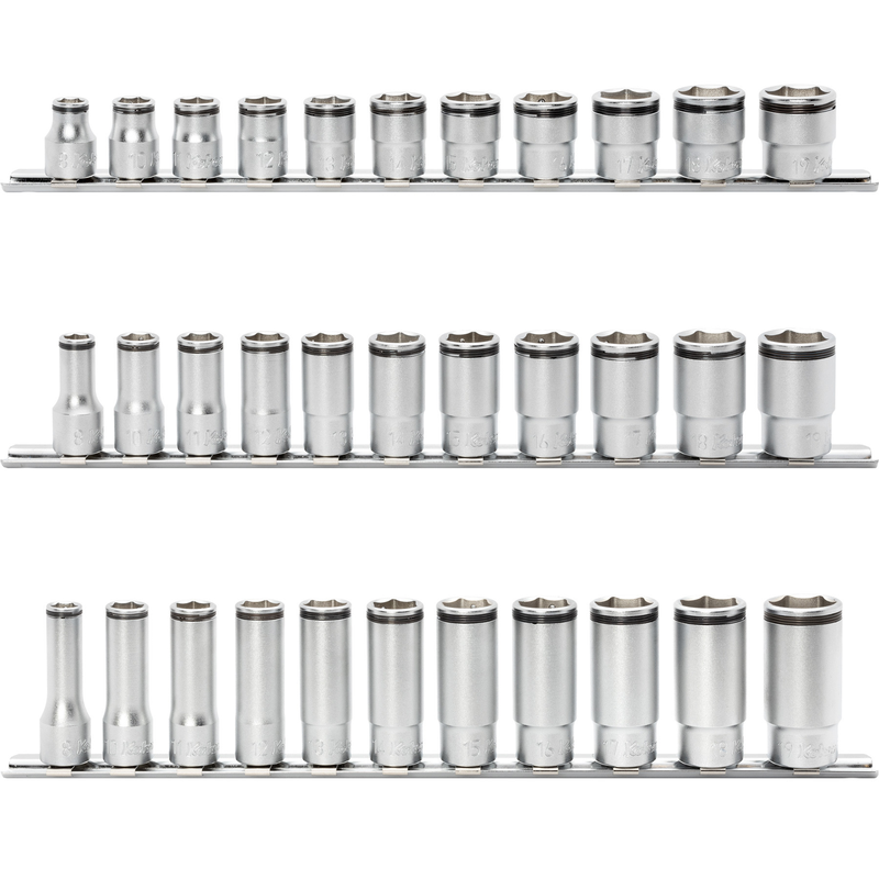 Ko-ken 3/8" Socket Master Set, 6-Point Nut Grip®, 33 pcs (KB-RS350M/3)