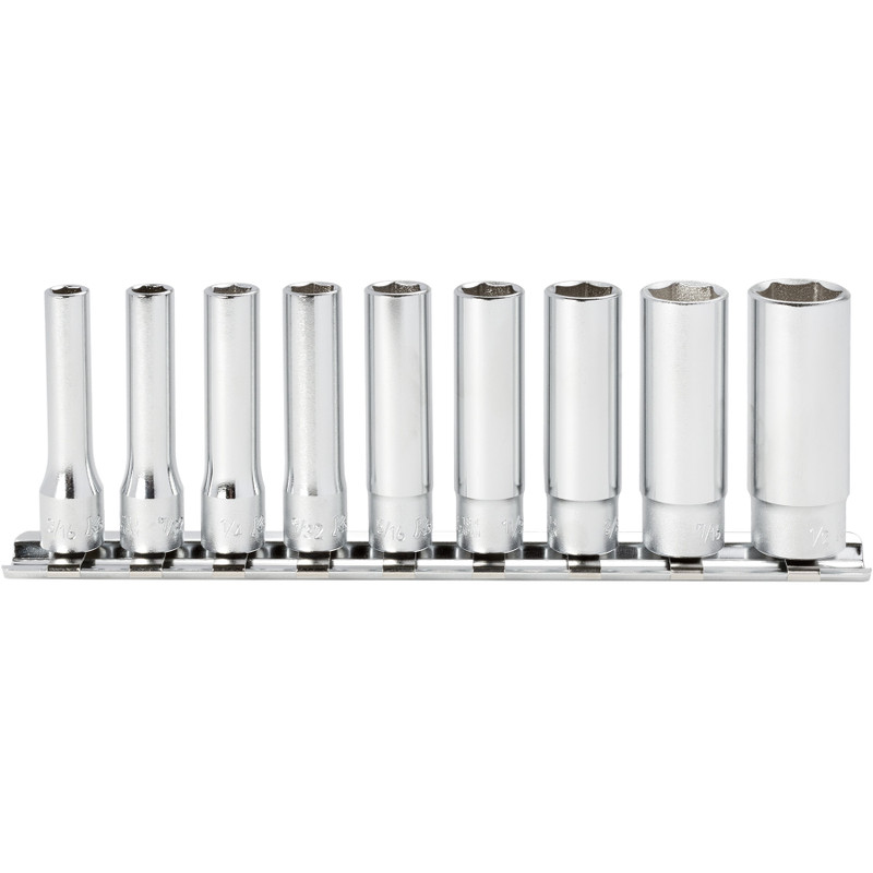 Ko-ken 1/4" Socket Set, 6-Point SAE Deep, 9 pcs (RS2300A/9)