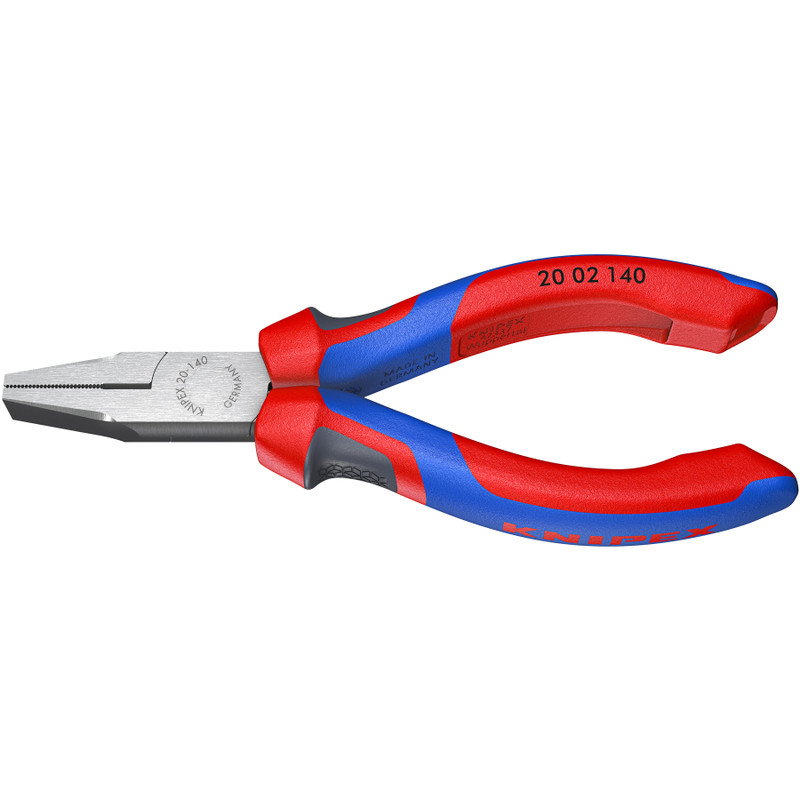 KNIPEX Flat Nose Pliers, Comfort-Grip, 5-1/2" (20 02 140)