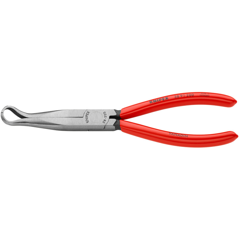 KNIPEX Long Nose Pliers, Mechanic's Style, for Spark Plug Boots, 8" (38 91 200)