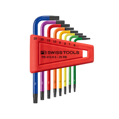 PB Swiss Rainbow L-Key Set, Torx®, T6-25 (PB 410.H 6-25 RB)