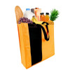 GREEN OR ORANGE CROSS HATCH TOTE BAGS