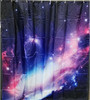 SCIENCE ATOM SHOWER CURTAIN W/RINGS