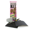 SOAPSTONE CAT CARVING KIT w/ TOOLS