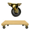 CASTER, 40.5MM X 17MM SWIVEL BASE BRASS FINISH