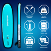 INFLATABLE 10' PADDLE BOARD WITH PUMP AND PADDLE