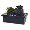BATTERY OPERATED TABLETOP FOUNTAIN WITH RIVER ROCK