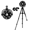 8" RECHARGEABLE PORTABLE CAMPING FAN W/TRIPOD