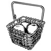 SINGLE CHROME WIRE METAL BASKET 6-3/4" X 5-1/4"