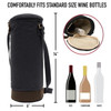 HEAVY DUTY WAXED CANVAS WINE CARRIER TOTE BAG