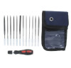 14-PIECE DIAMOND NEEDLE FILE SET WITH CR15 STEEL