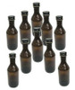 BOTTLE, 50ml AMBER GLASS W/METAL SCREWCAP 10PK