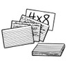 MULTICOLOR LINED 3"x5" INDEX CARDS, 100/PK