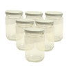 8oz. CLEAR GLASS JAR 6-PACK PKG(6)