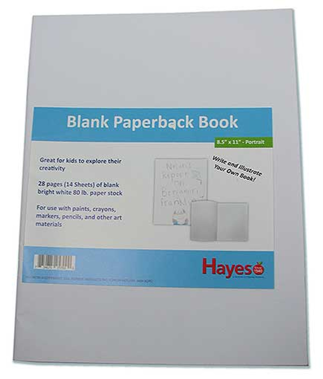 8 White Blank Books 8.5 x 11 14 Sheets by Self, Hardcover