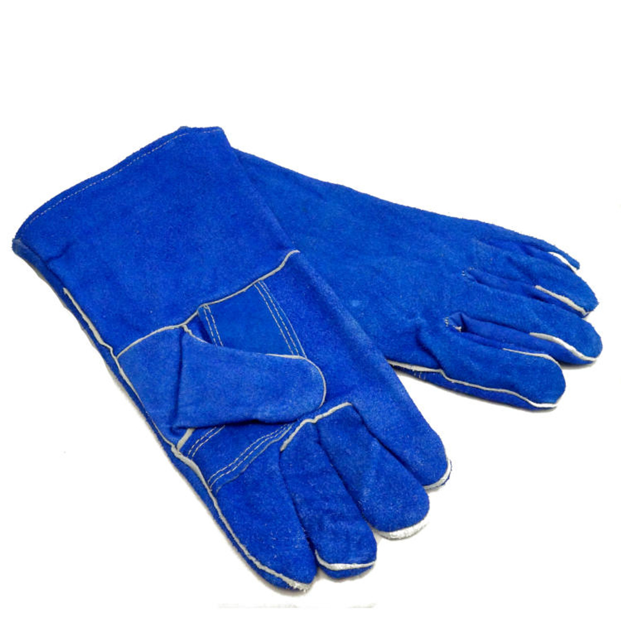 HANDLDNAY Synthetic Leather with Silicone Grip Coating Mechanic Glove,  Breathable Utility Work Gloves, Medium, Blue-Upgrade 