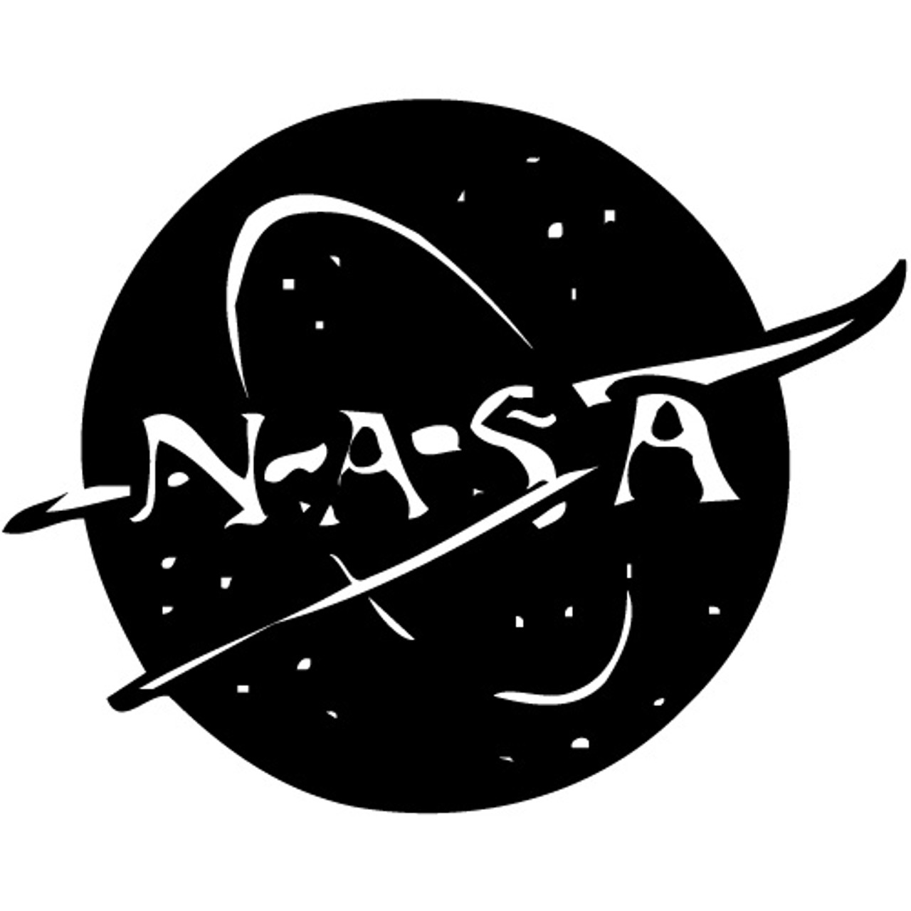 NASA Classic Logo Schwarz Weiß Aufkleber Sticker