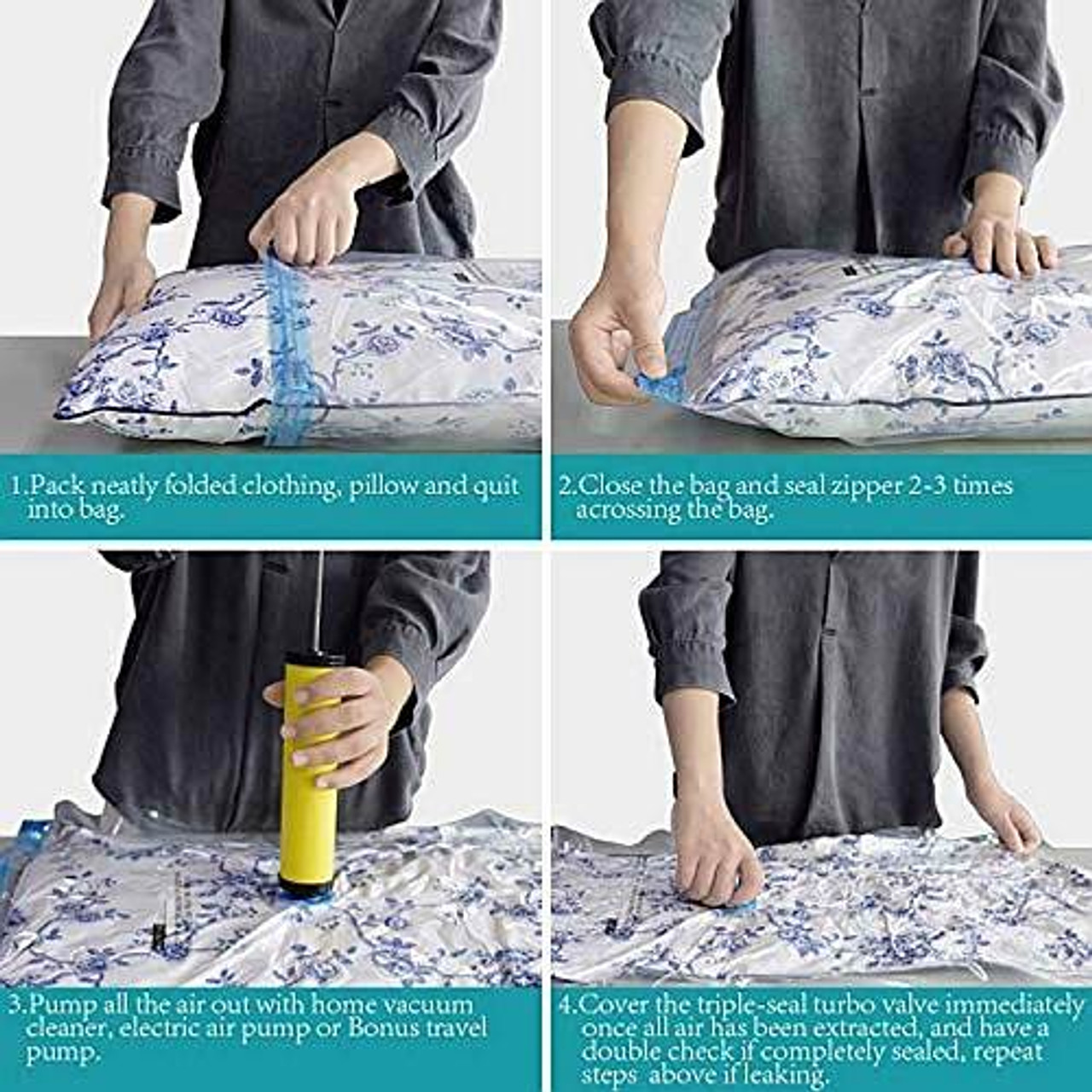 SPACE-SAVING VACUUM STORAGE BAGS