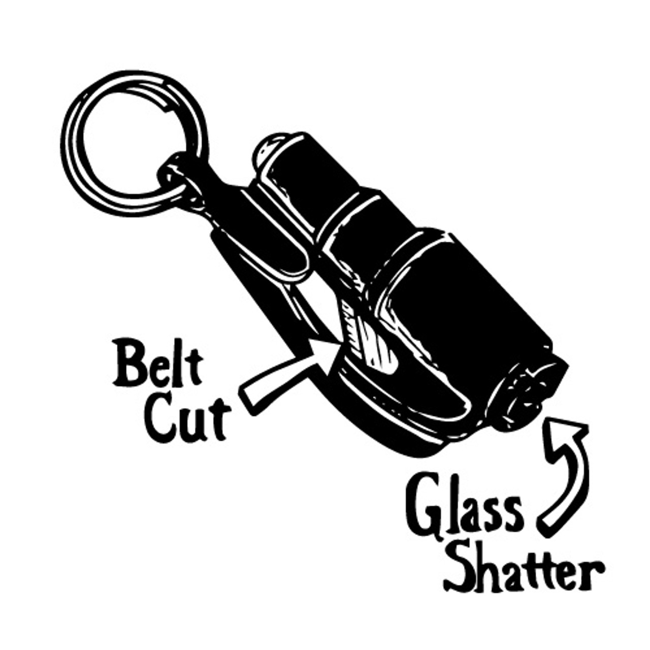 Dönges window-breaker and belt-cutter SafetyPen, black
