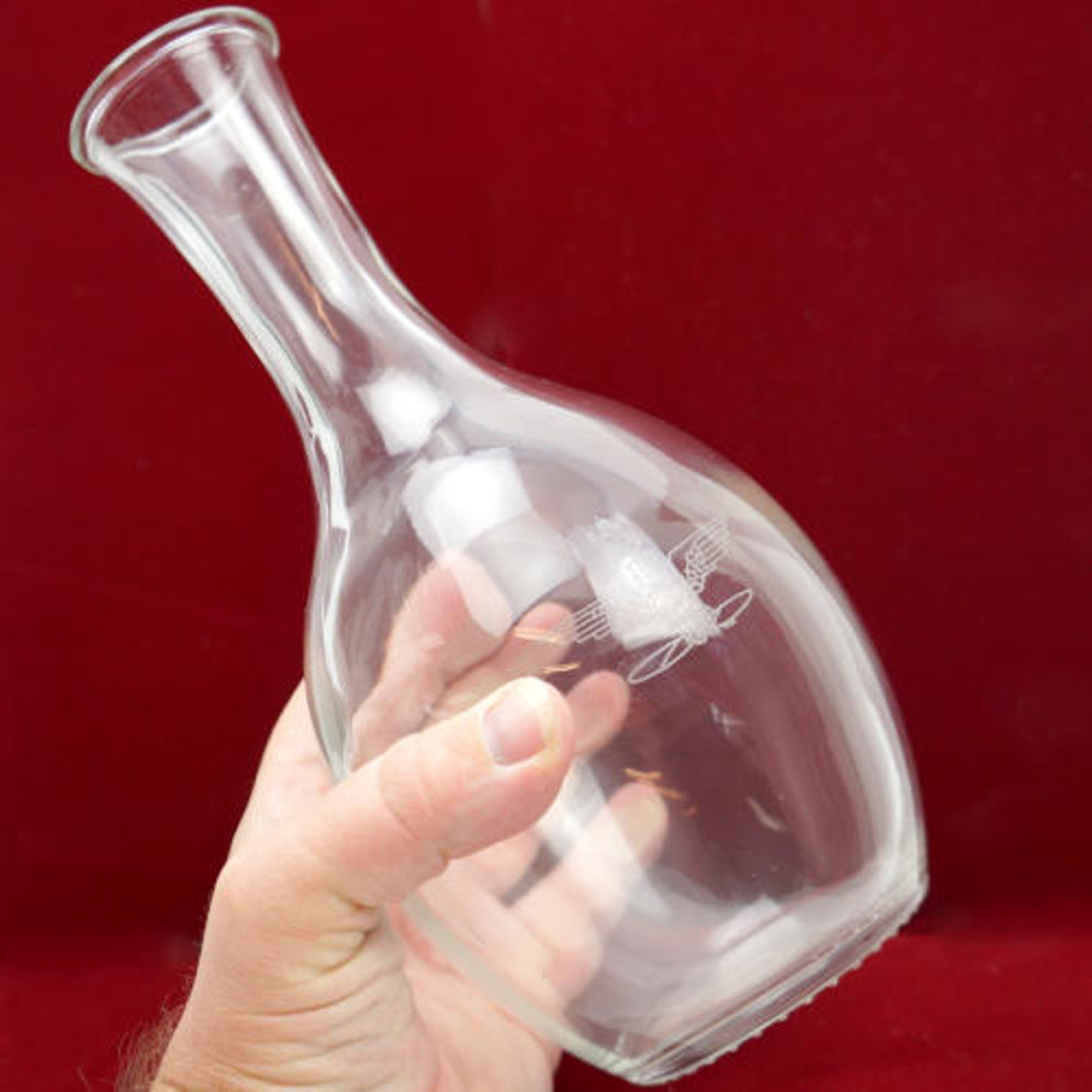 Glass Lined Metal Carafe With Original Mirrored Glass Stopper