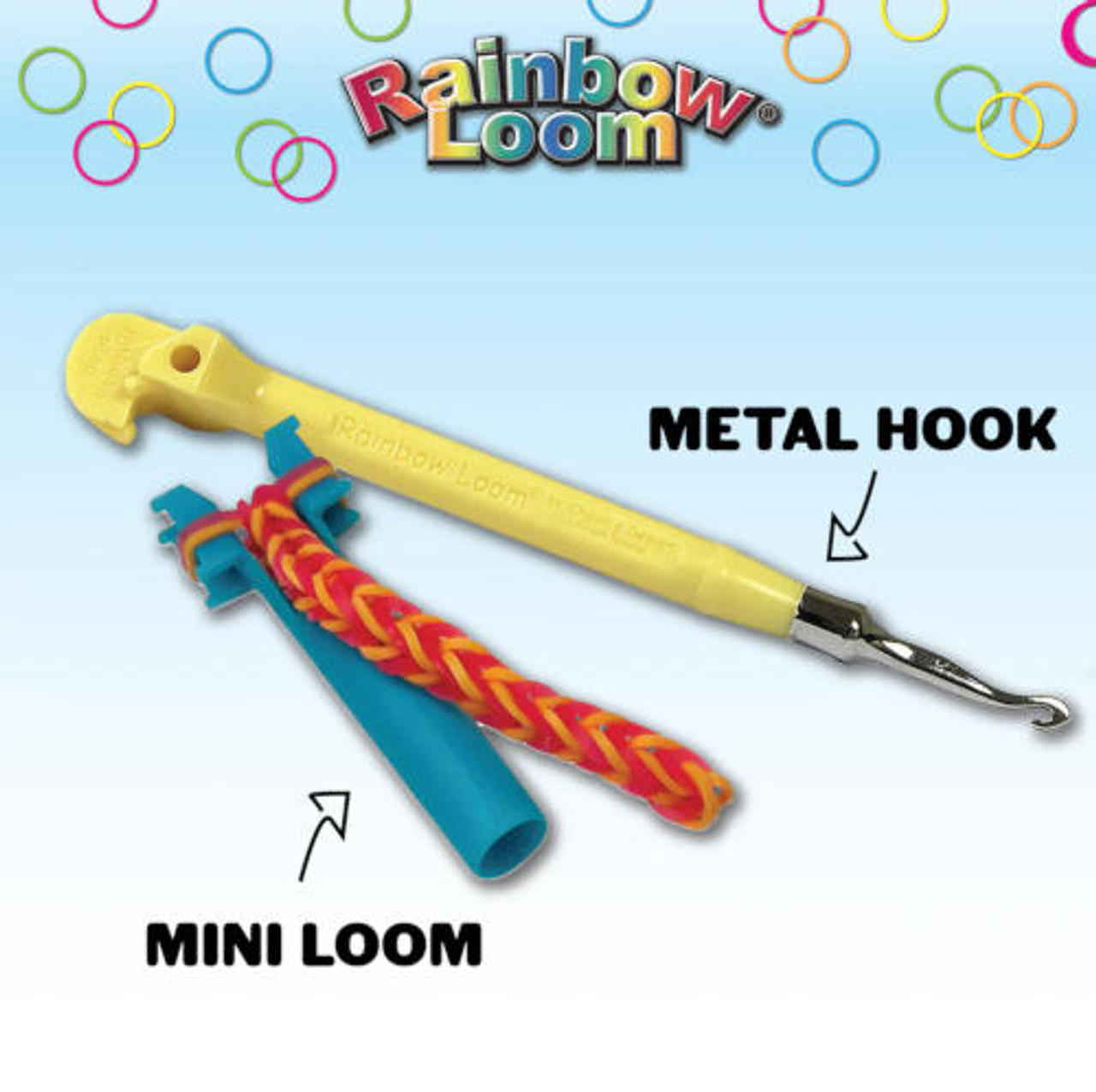 Rainbow Loom Tail Upgrade Kit - Metal Hook - Pink