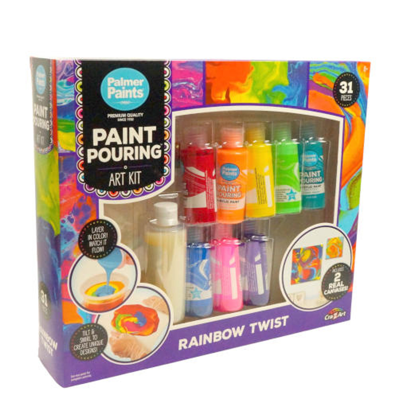 Pouring Acrylic Paint (Kit of 6) from S&S Worldwide